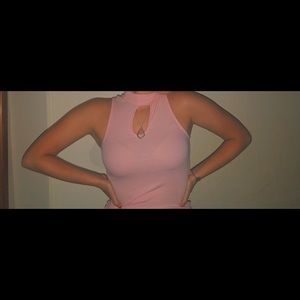 keyhole neckline top